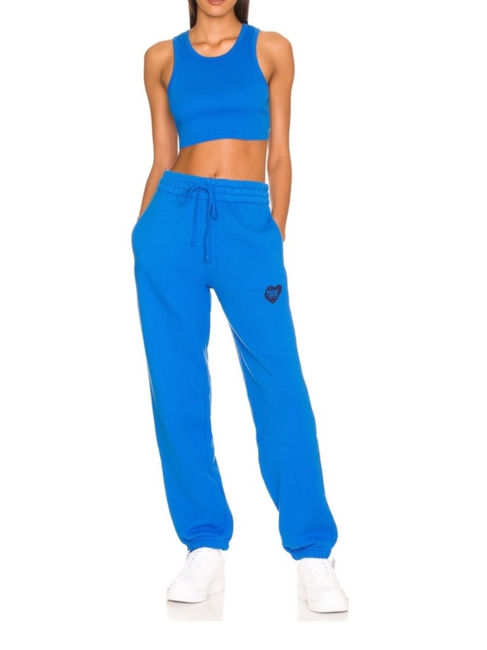 Local Love Club x Revolve ||  Uniform Sweatpants Blue Hearts Medium‎
